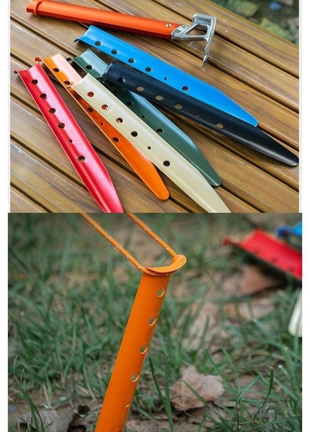 BACKYARD FAMILY 雑貨タウンのテントペグ 単品 テント タープ シート固定 杭 ロープ固定 アウトドアグッズ キャンプ バーベキュー ビーチ フック｜アングル3