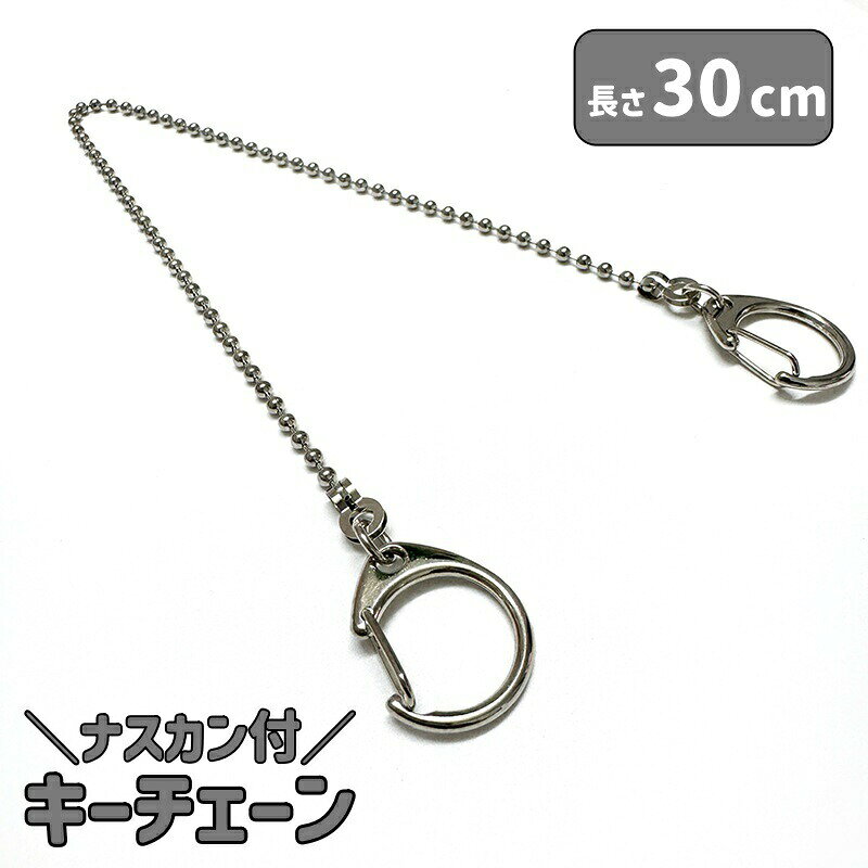 ナスカン付チェーン キーリング 金具パーツ DIY 手芸 クラフト ハンドメイド 接続金具 キーホルダー アクセサリーパーツ バッグ 鞄 延長チェーン ナスカン おしゃれ