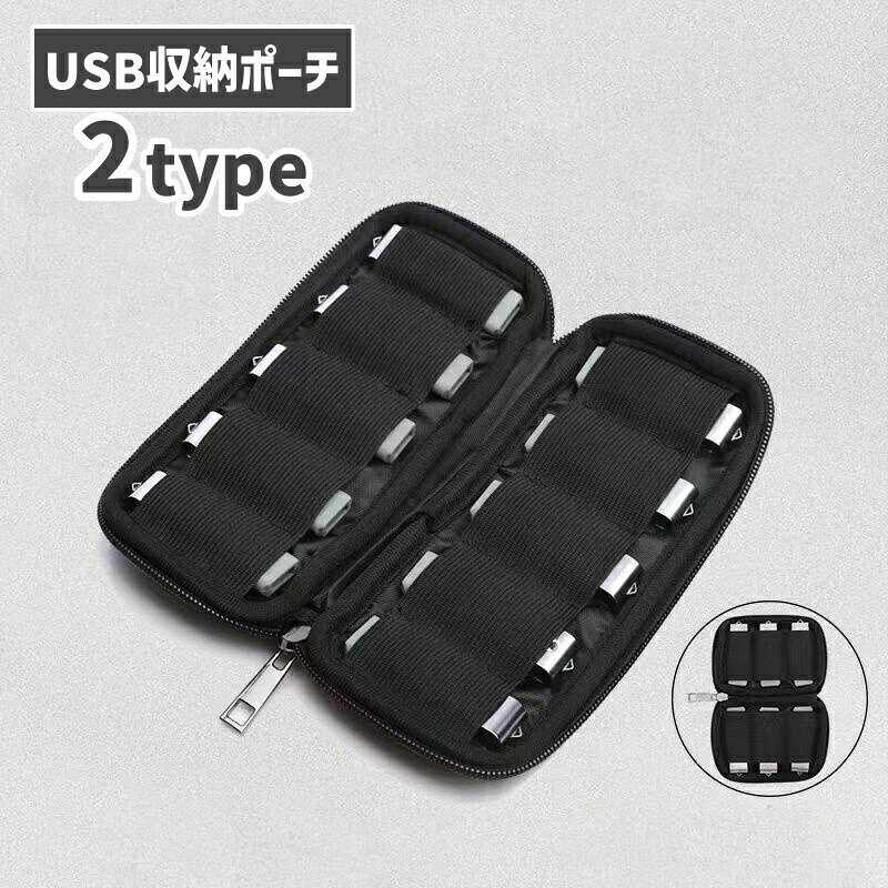 USBメモリ収納ポーチ ガジェットポーチ 小物入れ 収納ケース 整理整頓 6ポケット 10ポケット 持ち運び 携帯 ビジネス 旅行 lucky13-10278576 BACKYARD FAMILY 雑貨タウン パッケージ画像