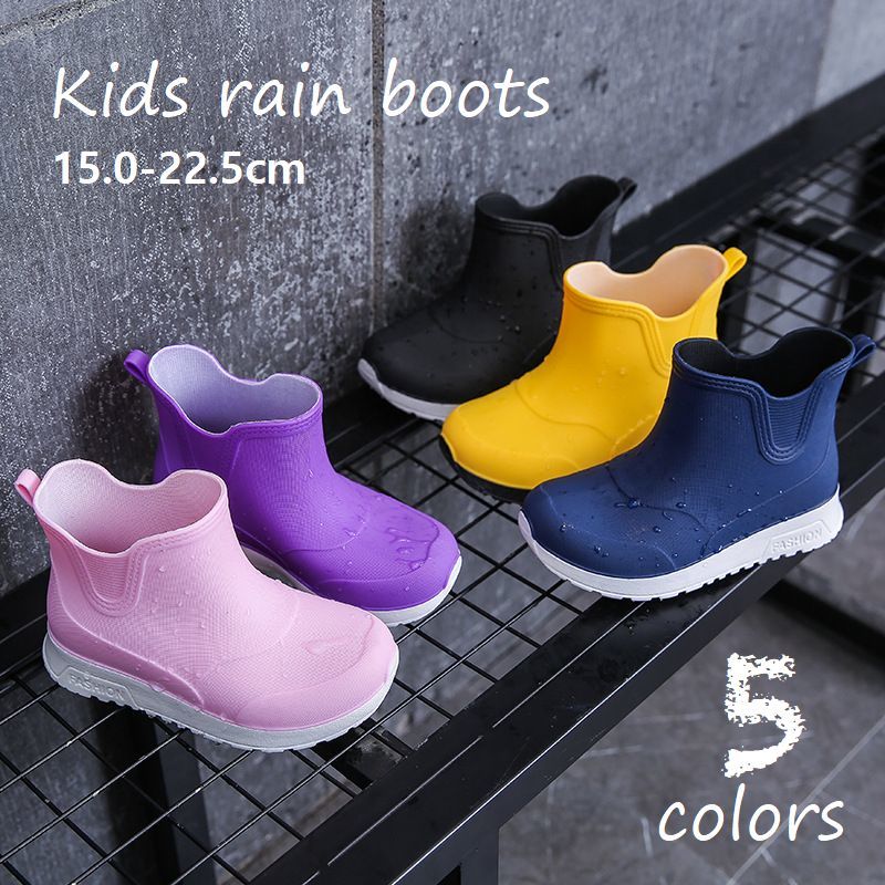 レインブーツ 子供用 雨靴 長靴 レインシューズ キッズ ベビー 女の子 男の子 滑り止め レイングッズ 雨具 無地 ブラック ブルー ピンク パープル