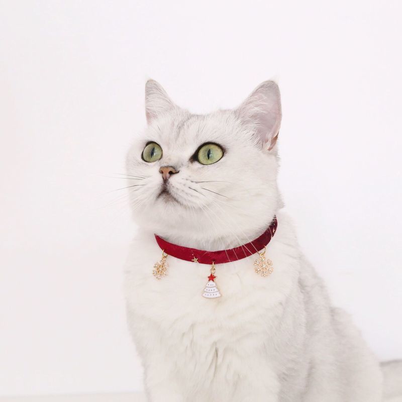 ペット用チョーカー 猫用 犬用 小型犬 子犬 首輪 チャーム付き 星 月 桜 黒猫 クリ...