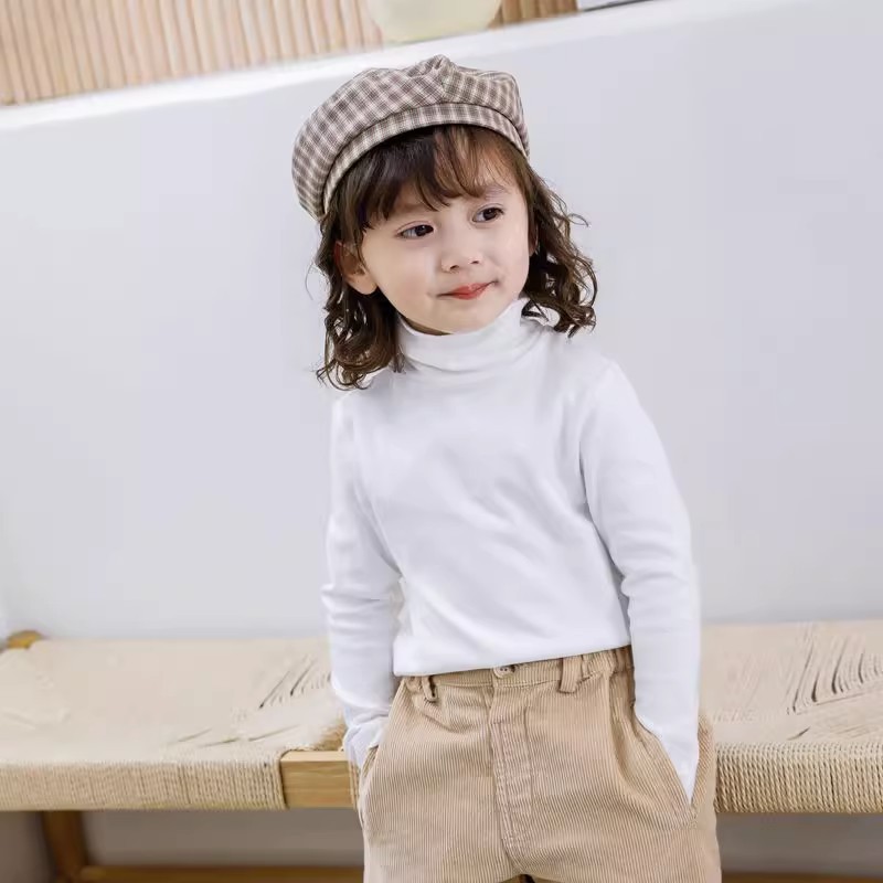 カットソー キッズ ジュニア 子供服 子ども服 女の子 男の子 お揃い ペアルック 長袖 ハイネック 無地 ブラック ホワイト ピンク シンプル カジュアル シック かわいい キュート おしゃれ 秋 冬 lucky13-10289975 BACKYARD FAMILY 雑貨タウン サンプル画像3