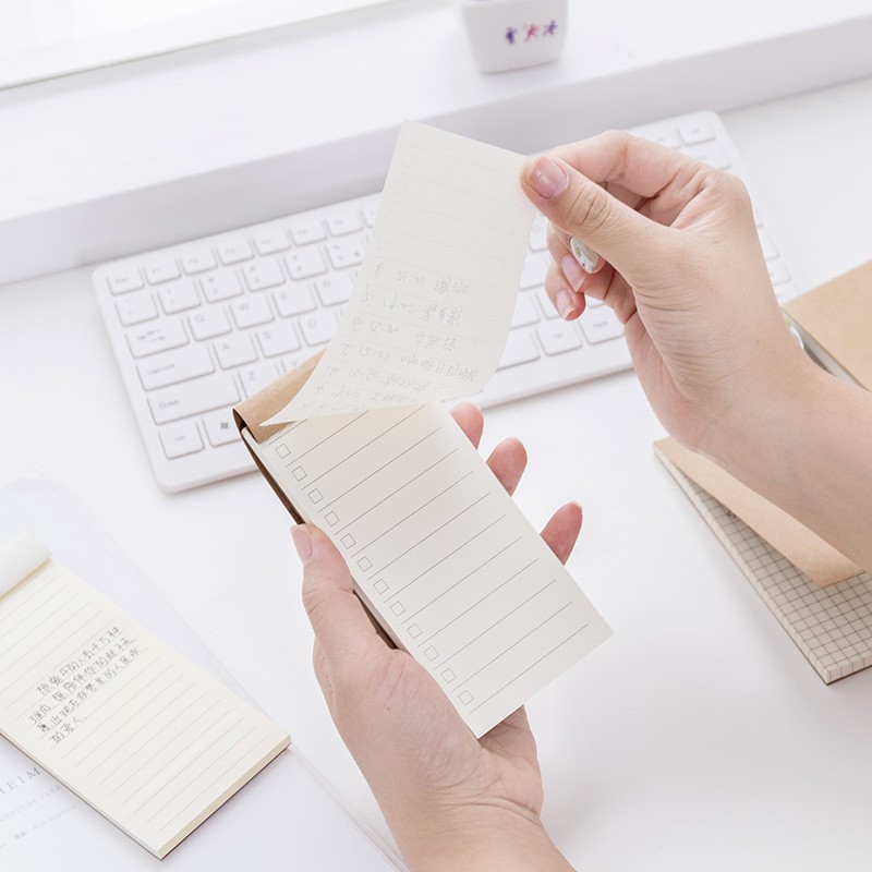 メモ帳 クラフト紙 ポータブルメモ ミニサイズ TODOリスト 無地 罫線 方眼 文房具 文具 ミニノート 携帯 持ち歩き 持ち運び 縦長 書きやすい シンプル おしゃれ 便利グッズ かわいい 茶 lucky13-10267844 BACKYARD FAMILY 雑貨タウン サンプル画像3