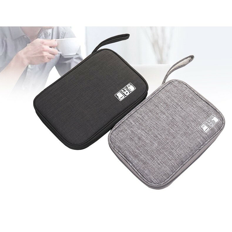 ガジェットポーチ ガジェットケース 収納ポーチ 小物入れ 防水 メッシュ ファスナー モバイルバッテリー イヤホン 充電ケーブル コード小物 整理 無地 旅行 出張 便利 lucky13-10277913 BACKYARD FAMILY 雑貨タウン サンプル画像3