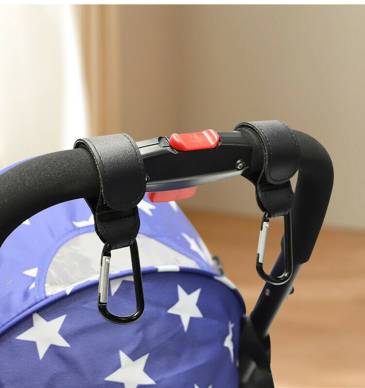 ベビーカー用フック 荷物フック カラビナフック 吊り下げ マジック テープ 面ファ...