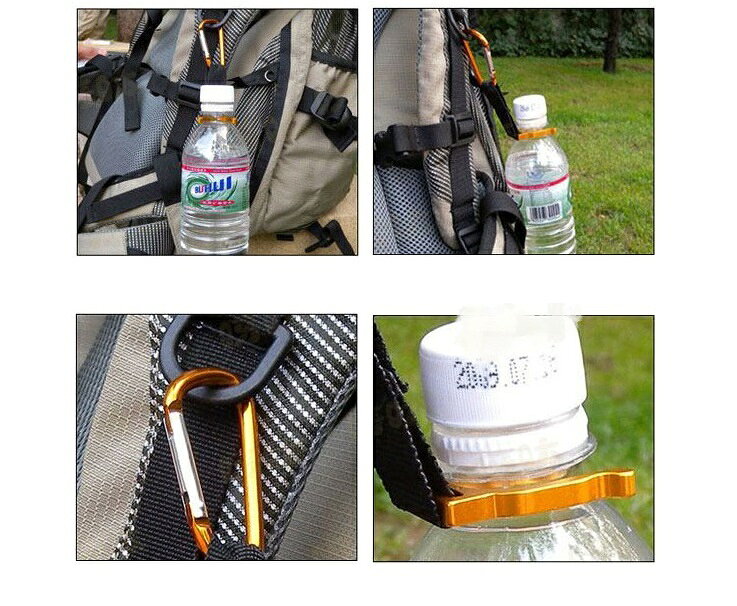 ペットボトルホルダー ボトルホルダー カラビナ付き アウトドア用品 軽量 取り付け簡単 便利グッズ ハイキング 登山 釣り キャンプ 旅行 スポーツ 日用品 ベルトループ リュックサック 持ち運び 携帯 コンパクト 黒 銀色 赤 ローズ 紫 ネイビー 青 金色 緑 lucky13-10294911 BACKYARD FAMILY 雑貨タウン サンプル画像3