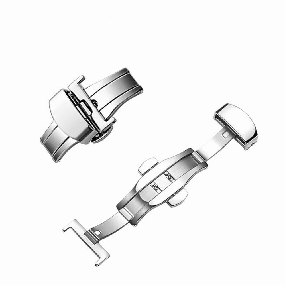 観音開きタイプのDバックルです。脱着が楽になります◎ 【サイズについて】バックル尾錠幅：12mm、14mm、16mm、18mm、20mm、22mm 【素材について】ステンレス