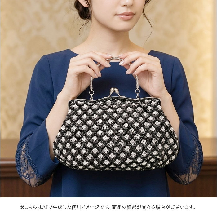 ハンドバッグ レディース がま口 定番 おしゃれ かわいい パーティーバッグ スパンコール ビーズ 手提げ 小さめ ミニバッグ 結婚式 コンパクト スパンコールバッグ ビーズバッグ 上品 きれいめ セレモニー お呼ばれ 卒業式 可愛い レディースバッグ 華やか lucky13-10268651 BACKYARD FAMILY 雑貨タウン サンプル画像3