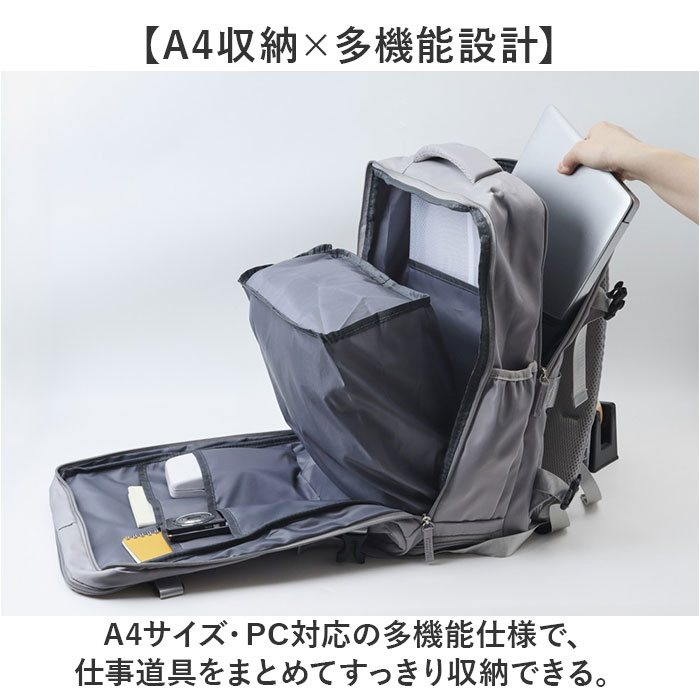 ビジネスリュック 出張 リュック 定番 通勤バッグ 通勤 メンズ 旅行 リュックサック 大容量 PC バックパック A4 多機能 通学 レディース おしゃれ シンプル デイパック 男女兼用 メンズバッグ アウトドア レジャー 防災リュック ハイキング カジュアル lucky13-10270049 BACKYARD FAMILY 雑貨タウン サンプル画像3