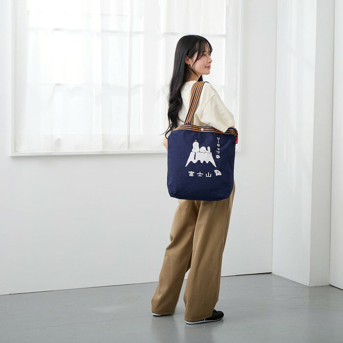 ルートート スヌーピー ROOTOTE 8509 定番 斜めがけバッグ ショルダーバッグ トートバッグ 2way A4 縦型 通学 通勤 TALL トール 綿 コットン SNOOPY ピーナッツ PEANUTS 大人 かわいい 和風 和柄 レディースバッグ lucky13-10263959 BACKYARD FAMILY 雑貨タウン サンプル画像2