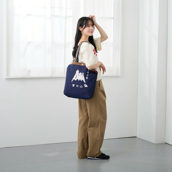 ルートート スヌーピー ROOTOTE 8509 定番 斜めがけバッグ ショルダーバッグ トートバッグ 2way A4 縦型 通学 通勤 TALL トール 綿 コットン SNOOPY ピーナッツ PEANUTS 大人 かわいい 和風 和柄 レディースバッグ lucky13-10263959 BACKYARD FAMILY 雑貨タウン サンプル画像3