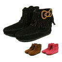 モカシン フリンジサイドジップブーティ Minetonka Moccasin Boots ショートブ