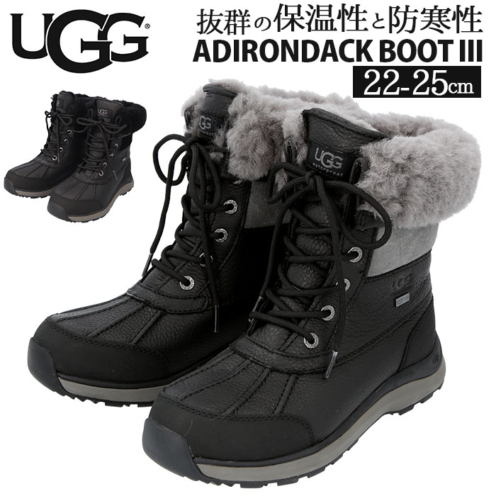 楽天BACKYARD FAMILY 雑貨タウンUGG ブーツ 通販 レディース 本革 シープスキン スノーブーツ 防水 おしゃれ 防寒 耐冷 滑りにくい あったか アグ ADIRONDACK BOOT III アディロンダックブーツ 1095141 キャンプ アウトドア ワークブーツ 靴 シューズ