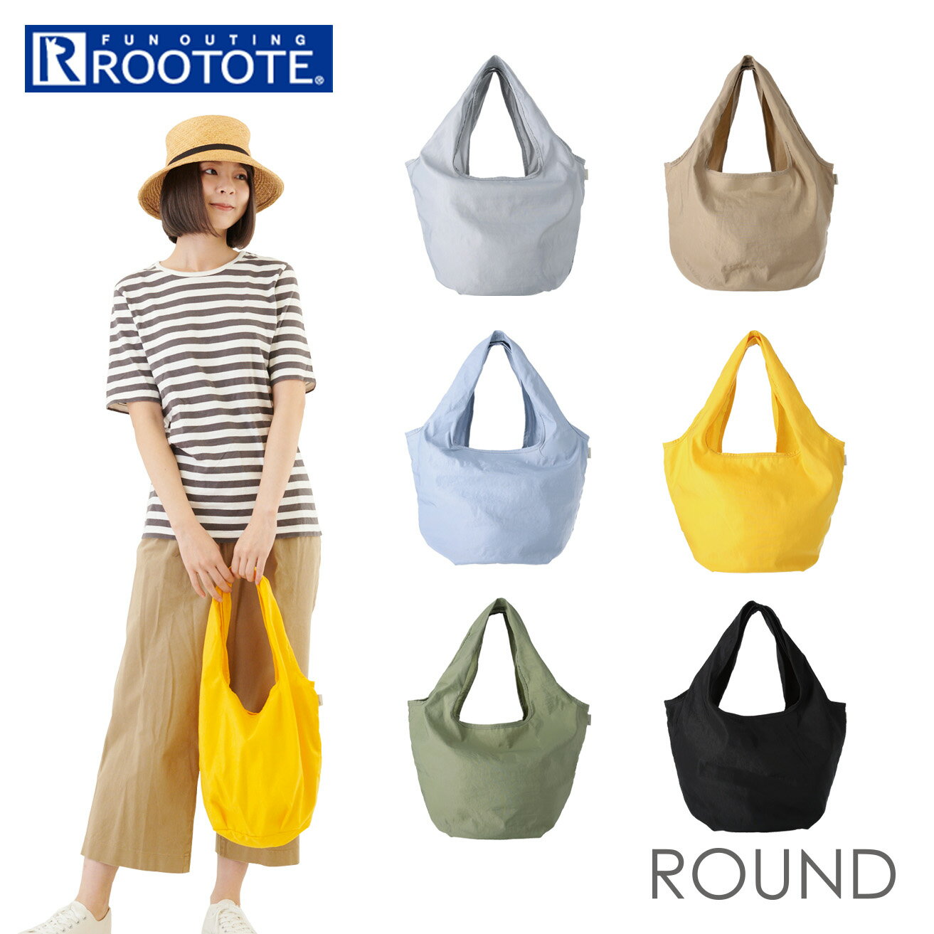 ルートート rootote トートバッグ 1411 定番 メンズ レディース ブランド ラウンド ミニバッグ ナイロン サブバッグ 肩掛け おしゃれ マイニチ 軽量 ショルダーバッグ ナイロン バック 鞄