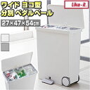 キッチン ゴミ箱 ペダル 33L 定番 低く開く ペダル式ゴミ箱 ごみ箱 スリム 分別 ダストボックス 横型 ヨコ型 おしゃれ 蓋つき ふた付き 分別ゴミ箱 分...
