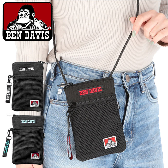 ベンデイビス ミニショルダー BEN DAVIS BDW-8263 定番 ミニバッグ ショルダーバッグ スマホポーチ MESH MINI BAG ポシェット カジュアル ブランド メンズ レディース おしゃれ 斜めがけ 軽い 軽量 高校生 大学生 男の子 女の子 男子 女子