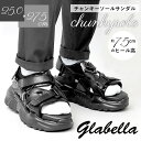 楽天BACKYARD FAMILY 雑貨タウングラベラ サンダル glabella 定番 厚底サンダル スポーツサンダル GLBT-266 メンズ ストラップサンダル オフィスサンダル コンフォートサンダル TRACK SANDALS トラックサンダル スポサン フェイクレザー 合成皮革 合皮 ブランド おしゃれ