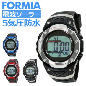 腕時計 メンズ デジタル 定番 時計 腕 リストウオッチ デジタルウオッチ ソーラー 電波 防水 ストップウオッチ タイマー おしゃれ カレンダー 男の子 子供 子ども FORMIA FDM7861 フォルミア FDM7863