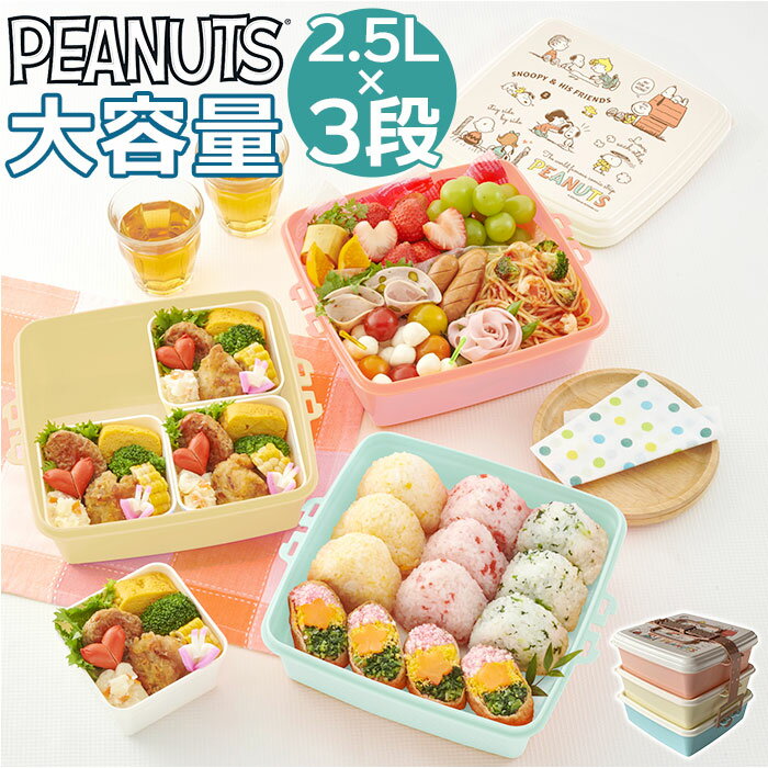 重箱 3段 定番 パーティ-ボックス ファミリー ランチボックス ピクニック ケース お弁当箱 仕切 ...