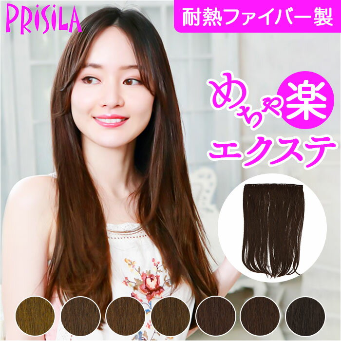 プリシラ エクステ TX-25 PRISILA 定番 付け毛 つけ毛 ヘアエクステ エクステンション ロング 大人 ワンタッチ インナー パッチン 自然 耐熱 めちゃ楽エクステ ヴァージンストレート ロングストレート ヘアケア スタイリング レディースヘアケア