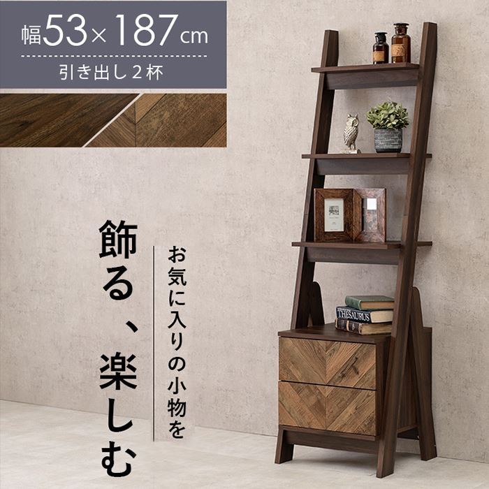 チェスト 2段 脚付き 定番 キャビネット チェストラック RCH-1090BR 壁面収納 棚 壁面 ...