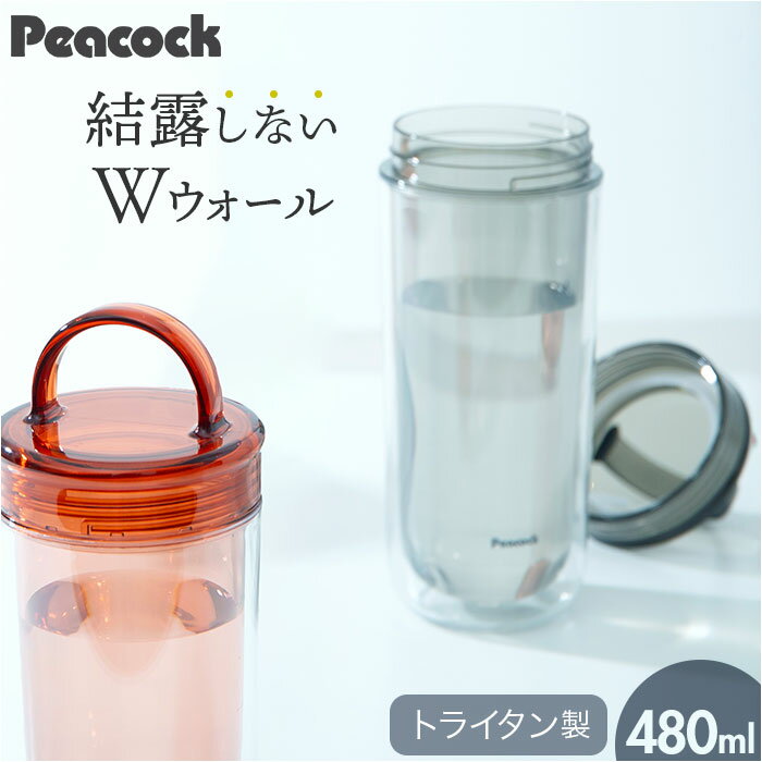 ピーコック Peacock 水筒 PPA-50 定番 480ml スクリュータイプ クリアボトル マイボトル ダイレクトボトル 直飲み 透明 ボトル スポーツド...