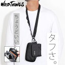 wildthings ワイルドシングス ショルダー WT3803405 ミニ 定番 ショルダーバック ショルダーバッグ ポーチ 肩掛け 斜めかけ 多機能 耐久性 コーデュラ ストラップ メンズ レディース 男女兼用 WILDTHINGS 黒 ブラック