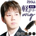 プリシラ prisila ウィッグ ストレートショート メンズ GB-21 定番 メンズウィッグ 部分かつら 男性用部分かつら ヘアピース カバーピース 部分ウ...