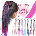 ダンス エクステ 三つ編み 定番 ヘアエクステ キッズ カラーエクステ ブレイズエクステ 付け毛 つけ毛 付け髪 つけ髪 エクステンション ブレイズ ゴム付き 子供 こども 子ども ダンス衣装 ストリート ヒップホップ つけげ キッズダンス衣装 ヘアアクセサリー