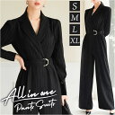 パンツスーツ レディース オールインワン 定番 セレモニースーツ パンツスタイル スーツ フォーマル 結婚式 パンツドレス 長袖 スリム 入学式 卒業式 おしゃ...