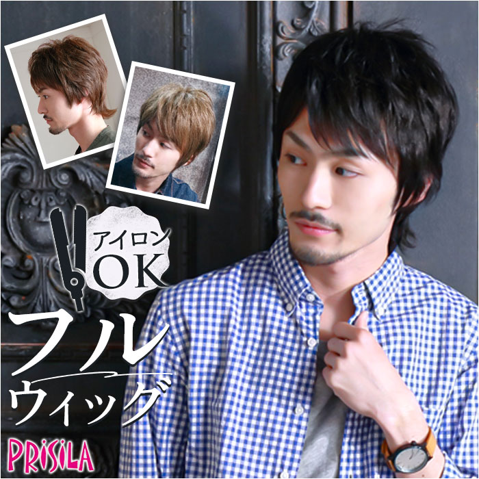 prisila プリシラ ウィッグ MA-101 メンズ 定番 フルウイッグ フルウィッグ オールウイッグ オールウィッグ 全頭かつら かつら ウイッグ メンズウィッグ カツラ 男性用 男性 PRISILA ナチュラルショート コスプレ おしゃれ 自然