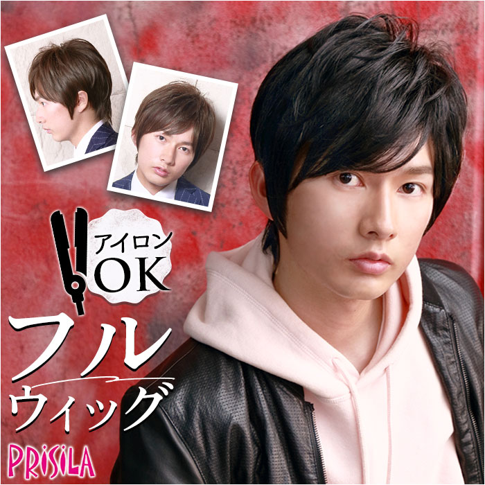prisila プリシラ ウィッグ MA-10 メンズ 定番 フルウイッグ フルウィッグ オールウイッグ オールウィッグ 全頭かつら かつら ウイッグ メンズウィッグ カツラ 男性用 男性 PRISILA ミディショート コスプレ おしゃれ 自然