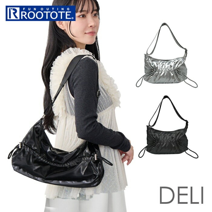 ルートート ショルダーバッグ ROOTOTE 3635 定番 三日月型ショルダーバッグ 斜めがけバッグ ショルダーバック 肩掛けバッグ 軽量 軽い おしゃれ 上品 きれいめ シンプル 大人 かわいい 旅行 オシャレ 可愛い DELI デリ レディース