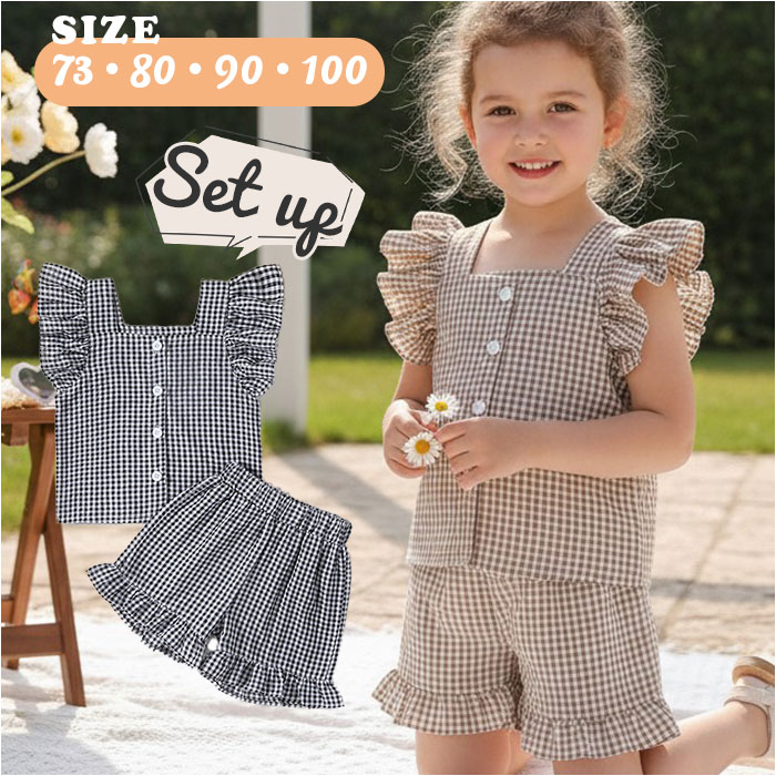 子供服 上下セット 女の子 定番 パンツ ショートパンツ tシャツ Tシャツ シャツ 半ズボン 子ども服 こども服 キッズ 上下 セット セットアップ セパレート トップス ボトムス かわいい 可愛い おしゃれ オシャレ カジュアル ギフト