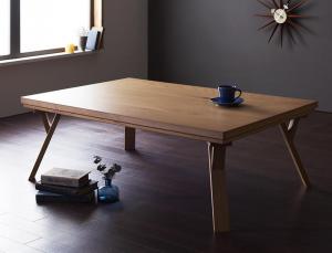 【カラー:ナチュラル】こたつテーブル 天然木オーク材・北欧モダンデザインこたつテーブル 4尺長方形(80×120cm)