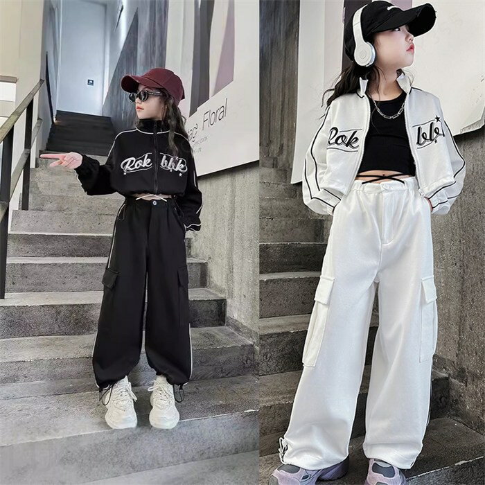 Rakuten - 子供服 セットアップ キッズ 女の子 長袖 春秋 上下セット トップス シャツ ロングパンツ 子供ジャージ スポーツウェア 運動着 おしゃれ 可愛い カジュアル 新品