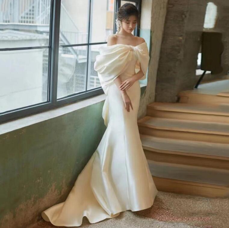 ウェディングドレス 結婚式 白ドレス お花嫁ドレス 前撮り/後撮り ロングドレス シ...