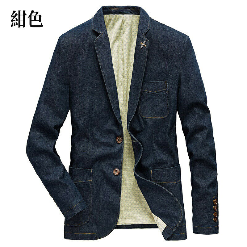 ジャケット メンズ 長袖 春服 秋服 カジュアル ビジネス 2つボダン ブレザー テーラードジャケット ジーンズ Gジャン スーツ コート おしゃれ 仕事 ライトアウター アウター デニムジャケット 春コーデ 30代 40代 50代 60代 メンズファッション lucky355-10022417 LUCKY355 サンプル画像3