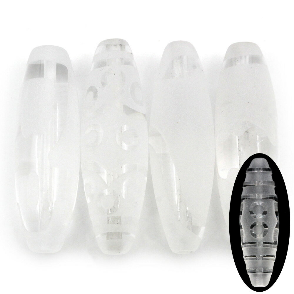 【スーパーSALE/50%OFF】t1751 【1粒売り】<5A級 透明水晶(クォーツ) 高級天珠 13種>磨砂手彫り水晶天珠 Lサイズ 10043610パワー...