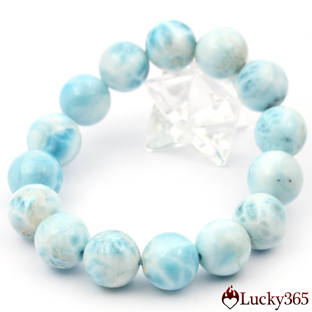 【超Luckyセール開催】【一点物】<4A級 大玉 ラリマー(ペクトライト) 15mm>ブレスレット 10069643天然石 パワーストーン 女性 男性 レディ...
