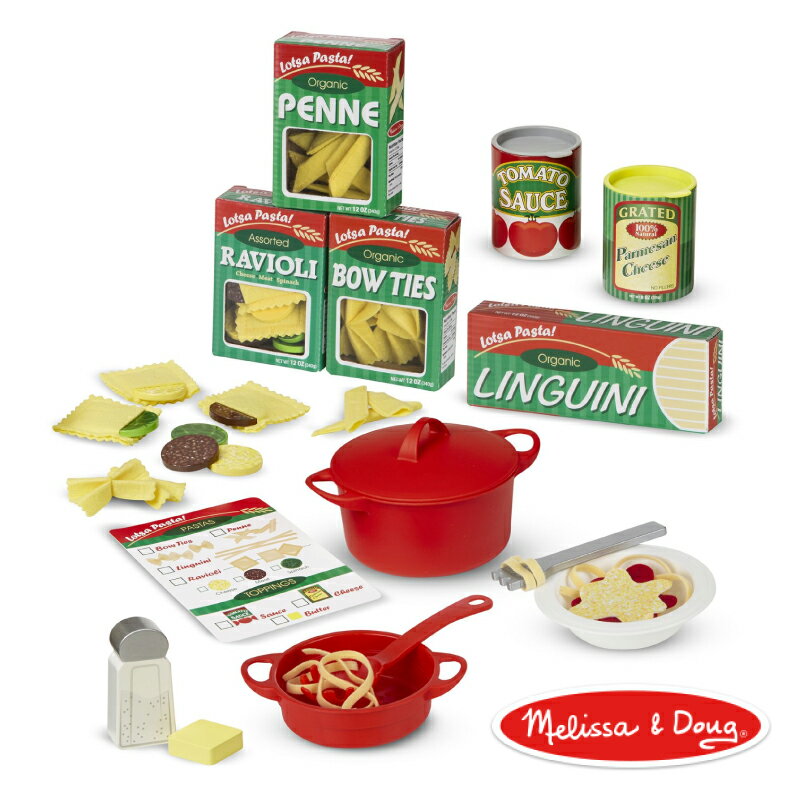 パスタセット 【ラッピング無料】 Melissa&Doug メリッサ＆ダグ パスタセット 知育玩具 学習玩具 おままごと ごっこ遊び キッチン 料理 食育 おもちゃ 誕生日 プレゼント ギフト 男の子 女の子 3歳 4歳 5歳 MD9361 J501065