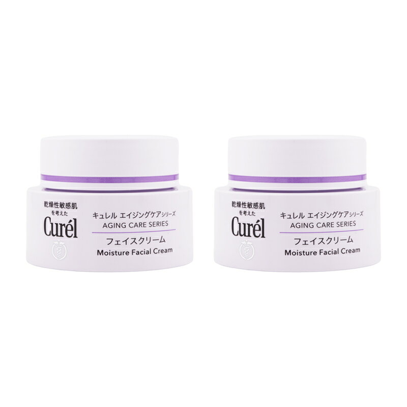 [2個セット]Curel キュレル エイジングケアシリーズ フェイスクリーム 40g 無香料 無着色 アルコールフリー 消炎剤配合[ギフトラッピング対応]