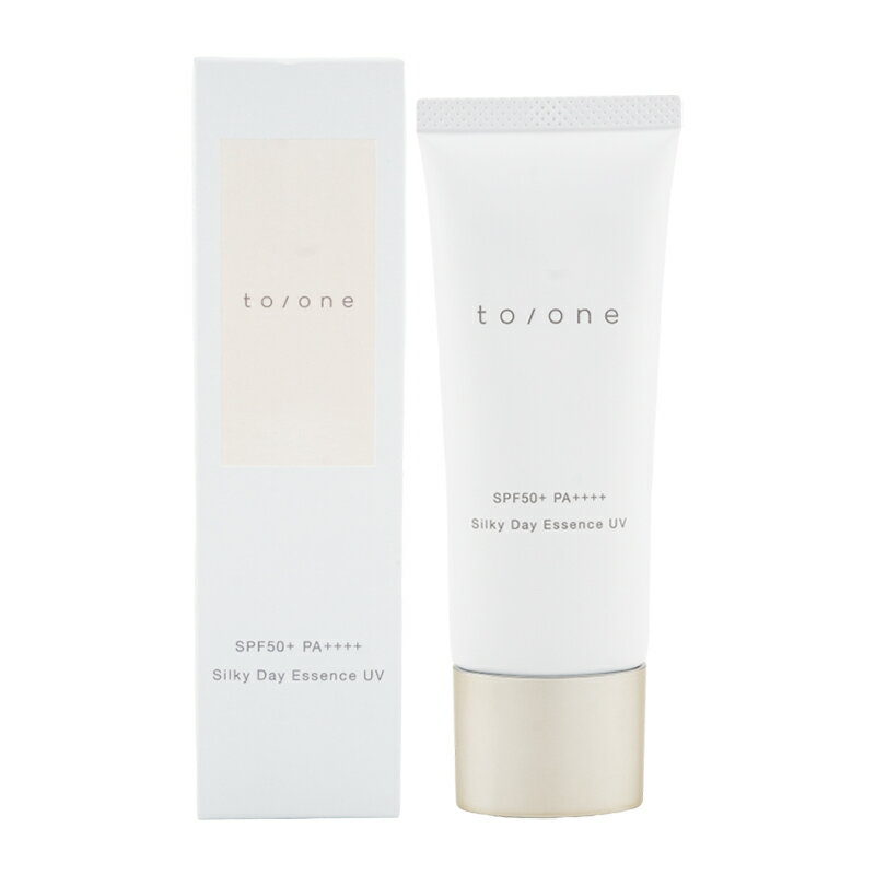 to/one トーン シルキー デイ エッセンス UV 40g SPF50+ PA++++ 日焼け止めクリーム 海洋微生物由来成..