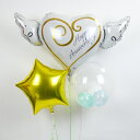 ウェディング プレゼント バースデー バルーン サプライズ ギフト パーティー Birthday Balloon Party 風船 誕生日 誕生会 お祝い ハート ウィングススターズ ゴールド 星型 結婚式(3)