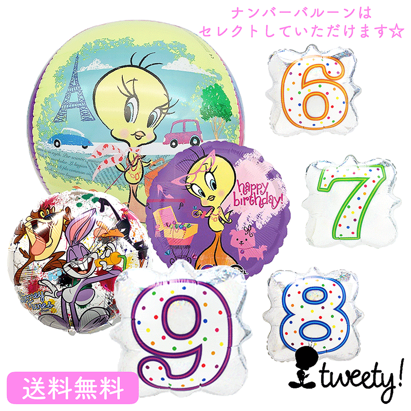 バルーン パーティー プレゼント トゥイーティー Tweeyty ルーニー・テューンズ バースデー 誕生日 サプライズ ギフト 風船 お祝い balloon party gift キャラクター