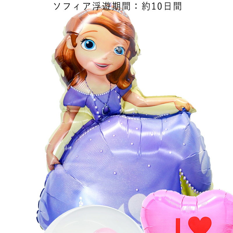 ソフィア ディズニー バースデー プレゼント バルーン サプライズ ギフト パーティー Birthday Balloon Party 風船 誕生日 誕生会 お祝い ソフィア＆選べるメッセージバルーンのSPST