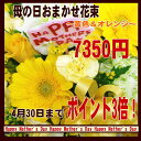 おまかせだから！ボリュームUP！季節のお花とカーネーションで！人気花束＆ブーケ！今なら特別に楽天ポイント【3倍】4月30日までプレゼント！【母の日の花束】【4月30日までポイント3倍プレゼント】限定販売の母の日おまかせ！7350円コース・黄色＆オレンジ系花束！【送料無料】【smtb-TD】【saitama】【楽ギフ_包装】