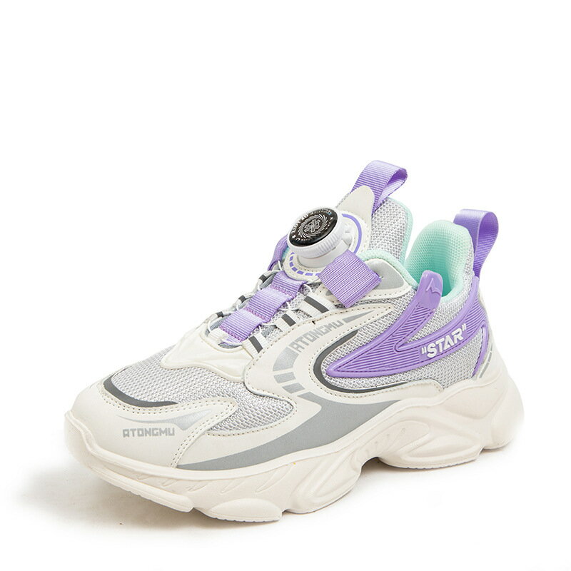 ダイヤル式 キッズ 子供 シューズ ジュニア ランニング スリッポン メッシュ スニーカー 幅広 男子 女子 小学生 運動 軽量 カップインソール 　女の子　男の子　靴　紐なし キッズ ジュニア ベビー ぺたんこ 　韓国靴 シンプル 子供用 靴 アウトドア 　3colors