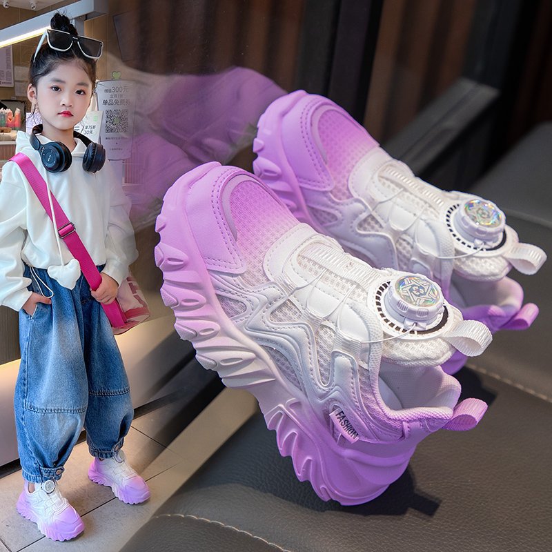 【期間限定 300円OFFクーポン】ダイヤル式 キッズ 子供 シューズ ジュニア ランニング スリッポン メッシュ スニーカー 幅広 男子 女子 小学生 運動 軽量 カップインソール 　女の子　男の子　靴　紐なし キッズ ジュニア ぺたんこ 　韓国靴 シンプル 子供用 靴 アウトドア