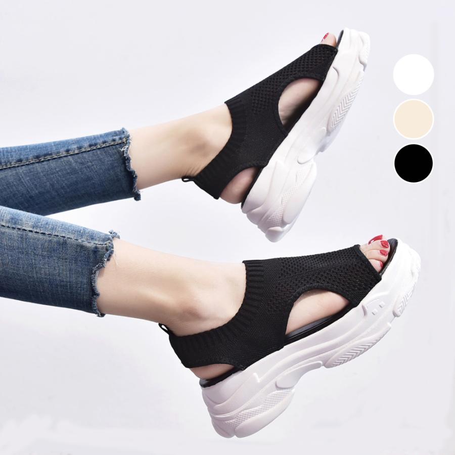 スポーツサンダル　サンダル レディース 厚底 メッシュ 通気性 韓国風 カジュアル 歩きやすい 可愛い